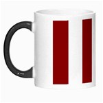 Vertical Stripes - White and Dark Red Morph Mug