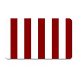 Vertical Stripes - White and Dark Red Magnet (Rectangular)