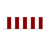 Vertical Stripes - White and Dark Red Sticker (Bumper)