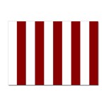 Vertical Stripes - White and Dark Red Sticker A4 (10 pack)