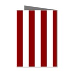 Vertical Stripes - White and Dark Red Mini Greeting Cards (Pkg of 8)