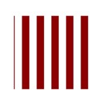 Vertical Stripes - White and Dark Red Greeting Card 5  x 7 