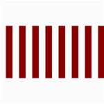 Vertical Stripes - White and Dark Red 4  x 8  Photo Cards