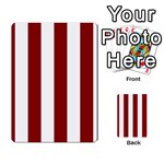 Vertical Stripes - White and Dark Red Multi-purpose Cards (Rectangle)