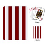 Vertical Stripes - White and Dark Red Playing Cards Single Design