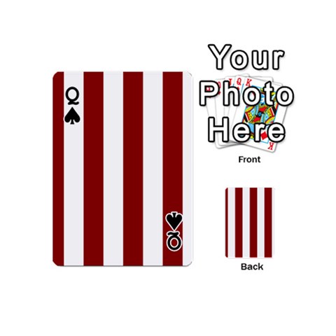 Queen Vertical Stripes Front - SpadeQ