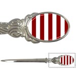 Vertical Stripes - White and Dark Red Letter Opener