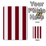 Vertical Stripes - White and Burgundy Red Multi-purpose Cards (Rectangle)