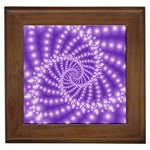 Glossy Purple  Beaded Spiral Fractal Framed Tile