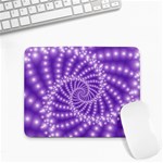 Glossy Purple  Beaded Spiral Fractal Small Mousepad