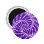 Glossy Purple  Beaded Spiral Fractal 2.25  Magnet