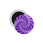 Glossy Purple  Beaded Spiral Fractal 1.75  Magnet