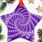 Glossy Purple  Beaded Spiral Fractal Ornament (Star)