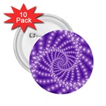 Glossy Purple  Beaded Spiral Fractal 2.25  Button (10 pack)