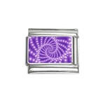 Glossy Purple  Beaded Spiral Fractal Italian Charm (9mm)