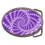 Glossy Purple  Beaded Spiral Fractal Belt Buckle