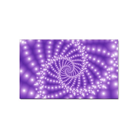 Glossy Purple  Beaded Spiral Fractal Sticker (Rectangular) from ArtsNow.com Front