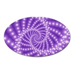 Glossy Purple  Beaded Spiral Fractal Magnet (Oval)