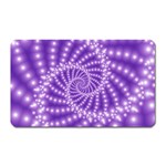 Glossy Purple  Beaded Spiral Fractal Magnet (Rectangular)