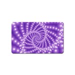 Glossy Purple  Beaded Spiral Fractal Magnet (Name Card)