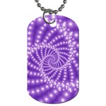 Glossy Purple  Beaded Spiral Fractal Dog Tag (One Side)