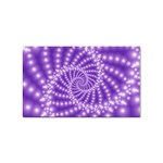 Glossy Purple  Beaded Spiral Fractal Sticker Rectangular (10 pack)