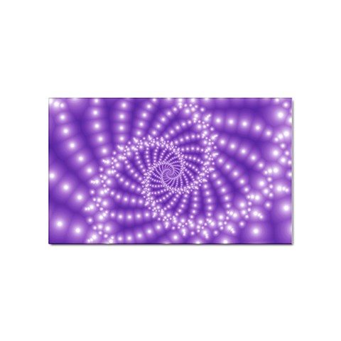 Glossy Purple  Beaded Spiral Fractal Sticker Rectangular (100 pack) from ArtsNow.com Front