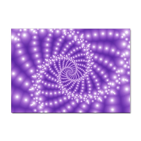 Glossy Purple  Beaded Spiral Fractal Sticker A4 (100 pack) from ArtsNow.com Front