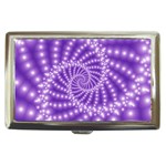 Glossy Purple  Beaded Spiral Fractal Cigarette Money Case