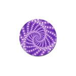 Glossy Purple  Beaded Spiral Fractal Golf Ball Marker