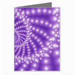 Glossy Purple  Beaded Spiral Fractal Greeting Card