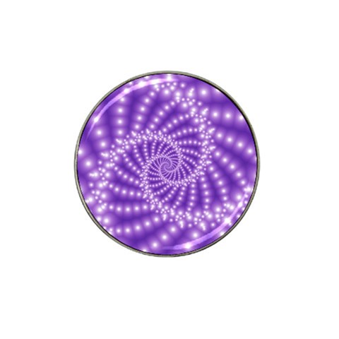 Glossy Purple  Beaded Spiral Fractal Hat Clip Ball Marker from ArtsNow.com Front