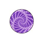 Glossy Purple  Beaded Spiral Fractal Hat Clip Ball Marker