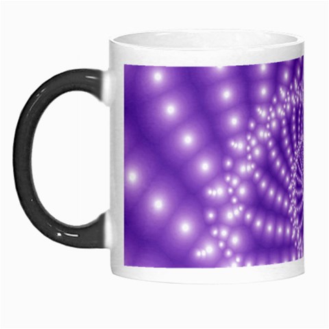 Glossy Purple  Beaded Spiral Fractal Morph Mug from ArtsNow.com Left