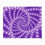 Glossy Purple  Beaded Spiral Fractal Small Glasses Cloth