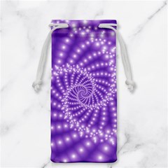 Glossy Purple  Beaded Spiral Fractal Jewelry Bag from ArtsNow.com Back