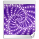 Glossy Purple  Beaded Spiral Fractal Canvas 8  x 10 