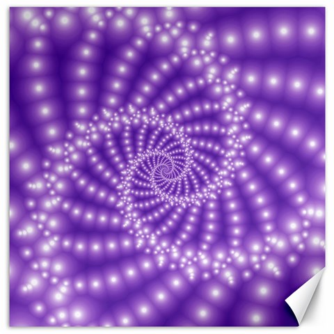 Glossy Purple  Beaded Spiral Fractal Canvas 12  x 12  from ArtsNow.com 11.4 x11.56  Canvas - 1