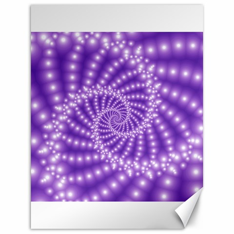 Glossy Purple  Beaded Spiral Fractal Canvas 12  x 16  from ArtsNow.com 11.86 x15.41  Canvas - 1