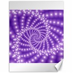 Glossy Purple  Beaded Spiral Fractal Canvas 12  x 16 