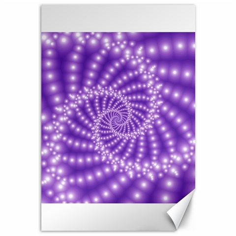 Glossy Purple  Beaded Spiral Fractal Canvas 12  x 18  from ArtsNow.com 11.88 x17.36  Canvas - 1