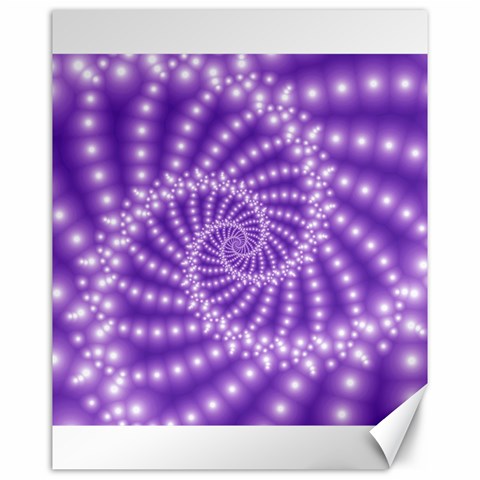 Glossy Purple  Beaded Spiral Fractal Canvas 16  x 20  from ArtsNow.com 15.75 x19.29  Canvas - 1