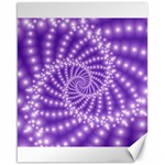 Glossy Purple  Beaded Spiral Fractal Canvas 16  x 20 