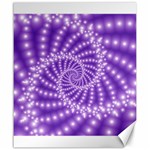 Glossy Purple  Beaded Spiral Fractal Canvas 20  x 24 