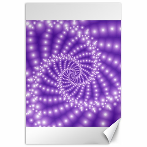 Glossy Purple  Beaded Spiral Fractal Canvas 20  x 30  from ArtsNow.com 19.62 x28.9  Canvas - 1