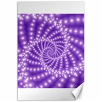 Glossy Purple  Beaded Spiral Fractal Canvas 20  x 30 