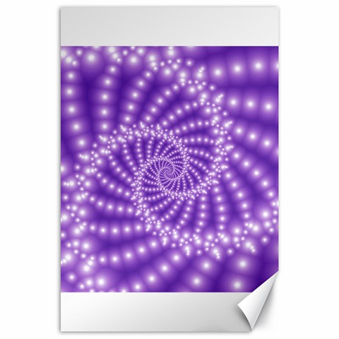 Glossy Purple  Beaded Spiral Fractal Canvas 24  x 36  from ArtsNow.com 23.35 x34.74  Canvas - 1