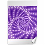 Glossy Purple  Beaded Spiral Fractal Canvas 24  x 36 