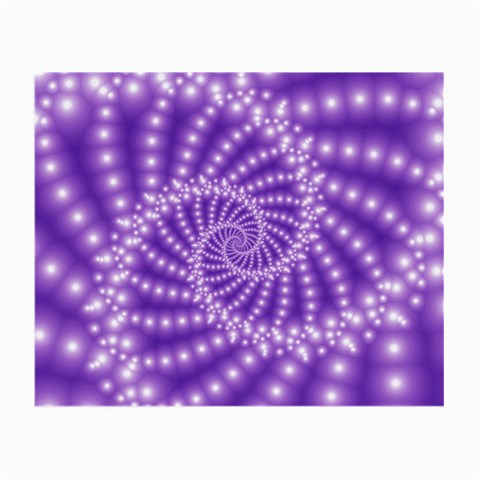 Glossy Purple  Beaded Spiral Fractal Small Glasses Cloth (2 Sides) from ArtsNow.com Back