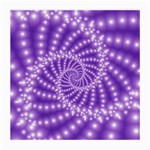 Glossy Purple  Beaded Spiral Fractal Medium Glasses Cloth